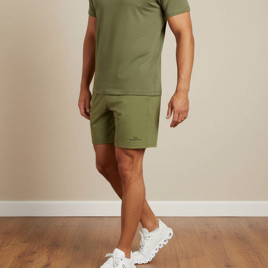 Olive Athletic Long Shorts