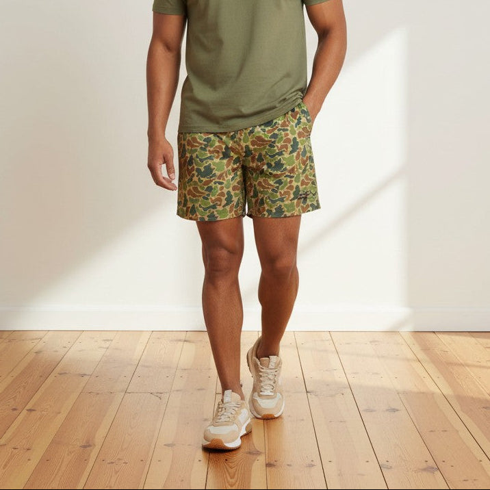 Duck Camo Athletic Long Shorts