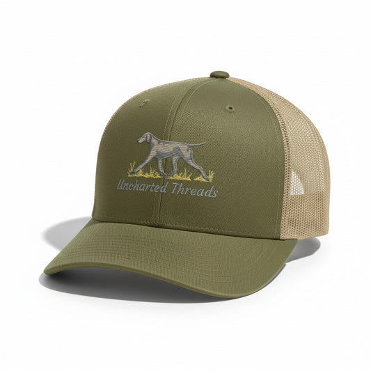 Embroidered Pointer Trucker Cap
