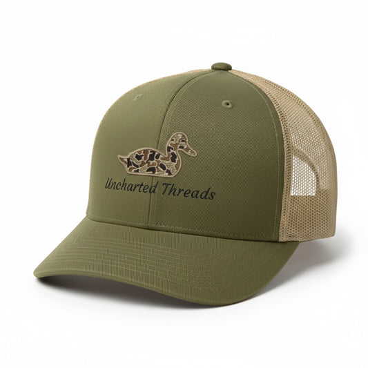 Embroidered Camo Mallard Trucker Cap