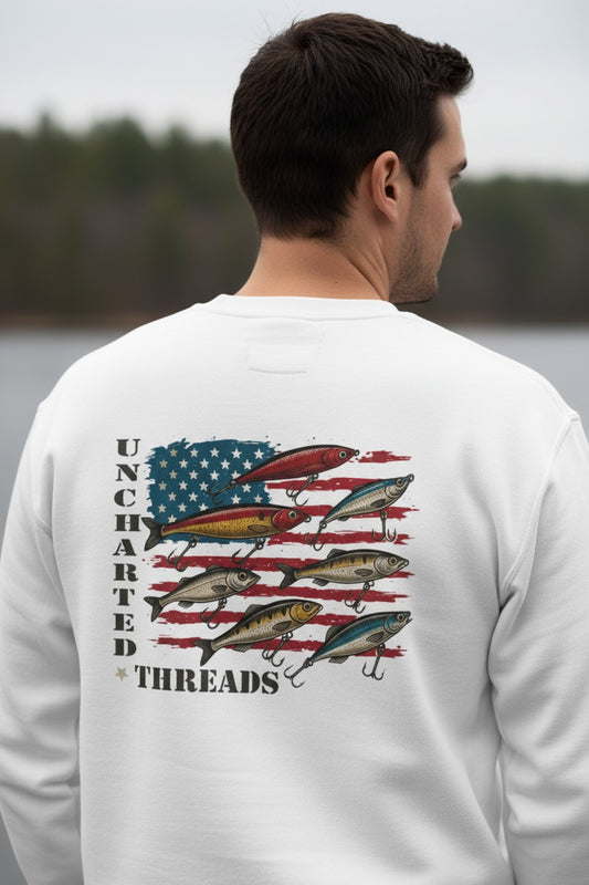 Lurer American Flag Crewneck Sweatshirt